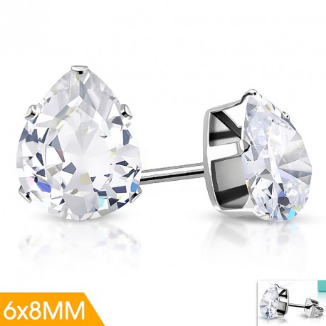 6x8mm | Ocelové náušnice